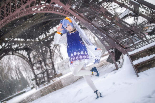 VOCALOID 初音未来 雪miku cosplay
