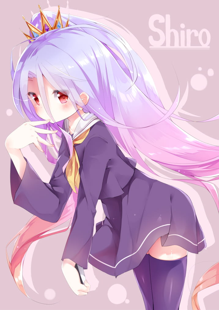 不游戏无人生 无口萝莉白手机壁纸(1)