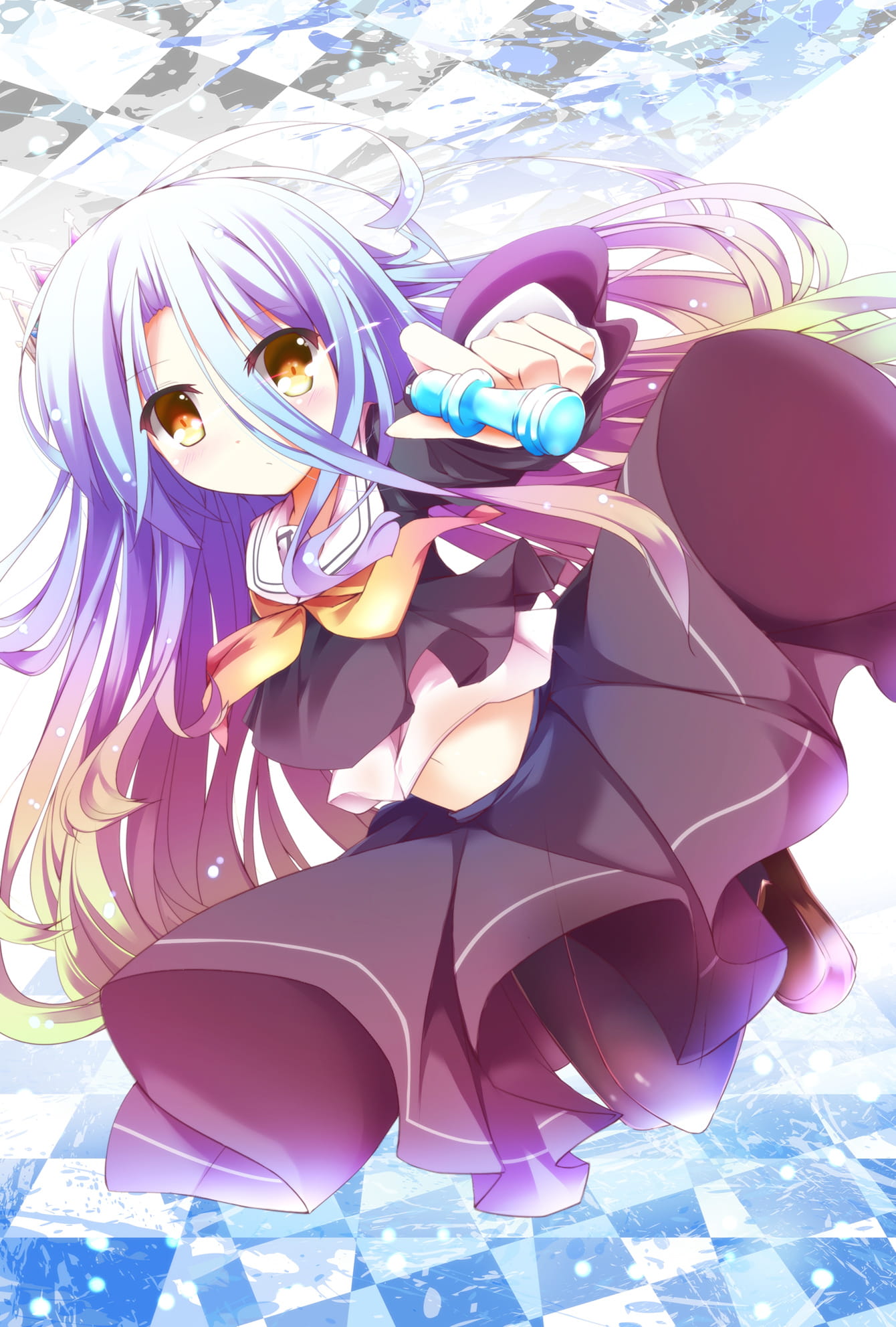 不游戏无人生 无口萝莉白手机壁纸(1)