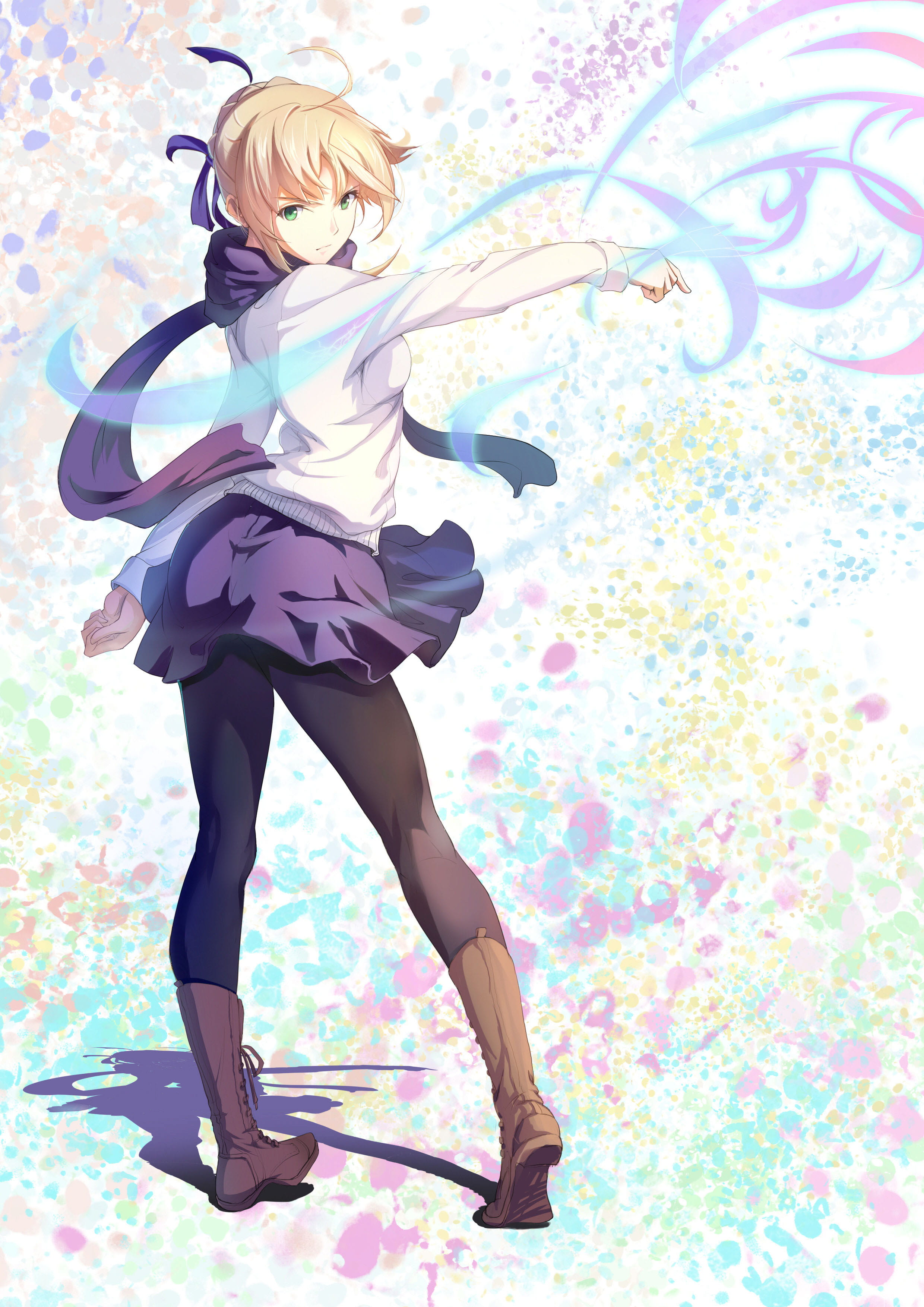 呆毛王 Fate/stay night  saber 手机壁纸下载(1)