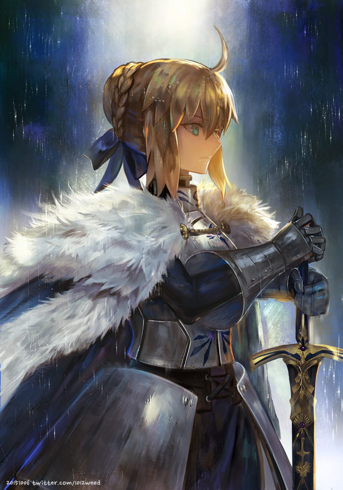 呆毛王 Fate/stay night  saber 手机壁纸下载(1)