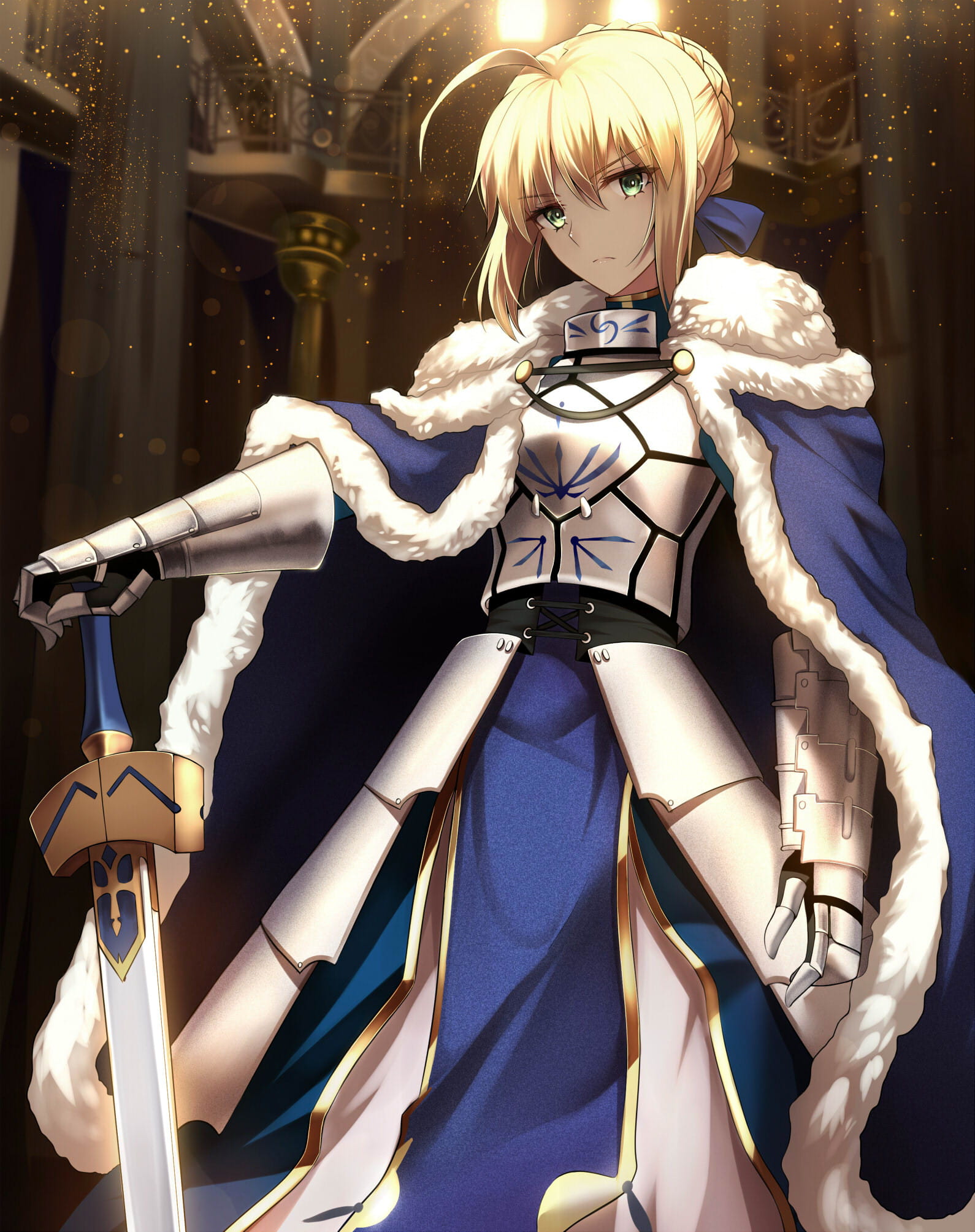 呆毛王 Fate/stay night  saber 手机壁纸下载(1)
