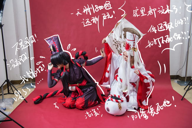 法华无常 网易手游阴阳师 鬼使黑&鬼使白 cosplay(1)