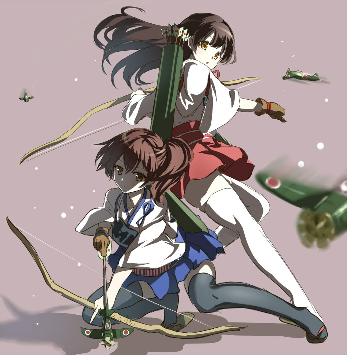 舰队Collection 吃撑舰娘 赤城 动漫手机壁纸下载(1)