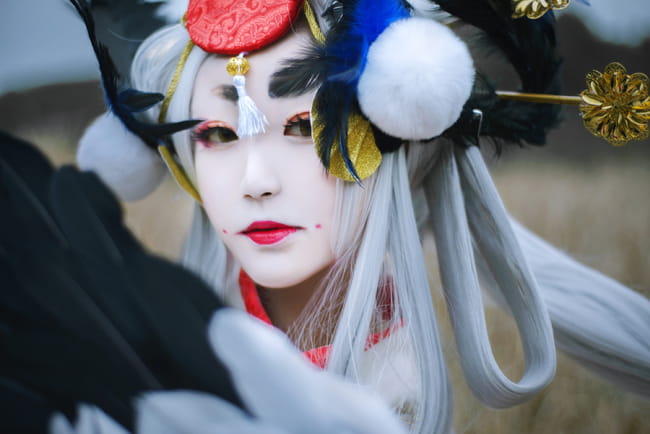 阴阳师姑获鸟 金銮鹤羽皮肤cos