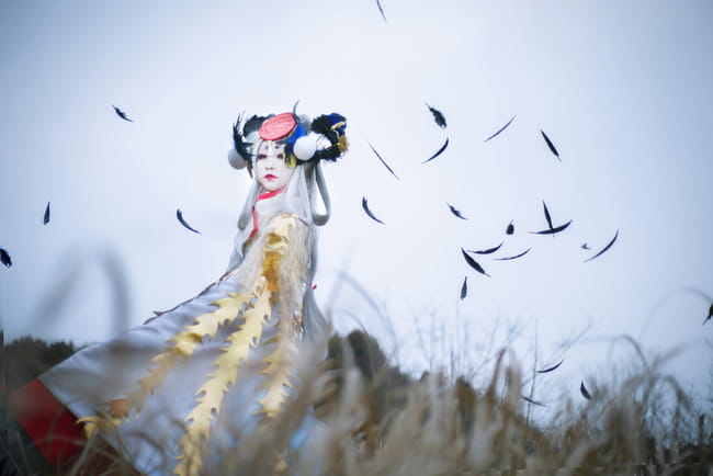 阴阳师姑获鸟 金銮鹤羽皮肤cos