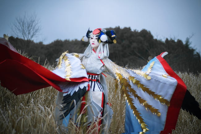 阴阳师姑获鸟 金銮鹤羽皮肤cos