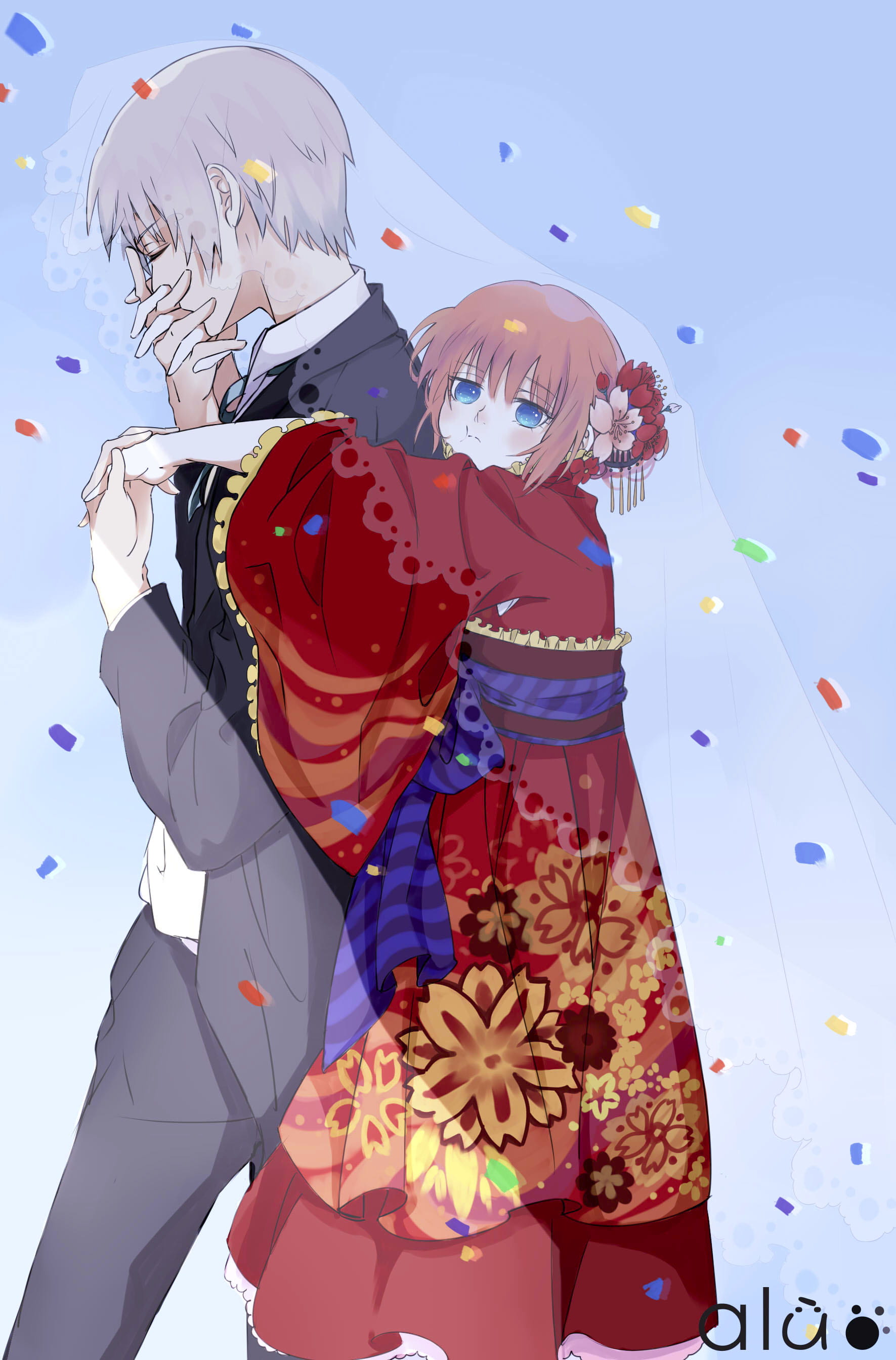 银魂CP 神乐&冲田总悟手机壁纸(1)