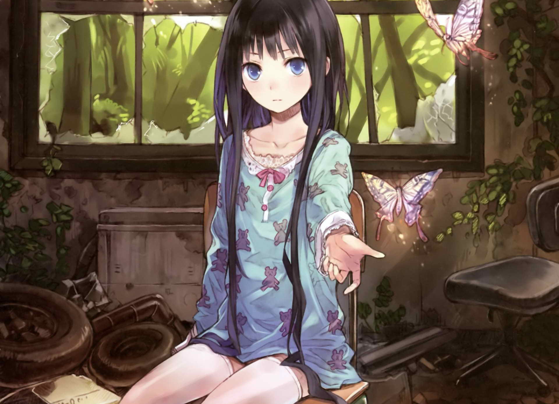 自然最美 黑长直小姐姐电脑壁纸(1)