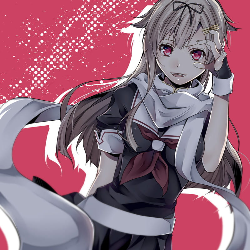 稳如poi~舰队Collection 舰娘夕立动漫手机壁纸下载(1)