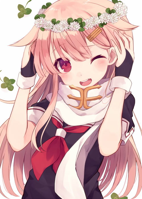 稳如poi~舰队Collection 舰娘夕立动漫手机壁纸下载(1)