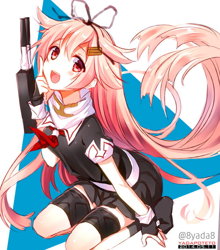 稳如poi~舰队Collection 舰娘夕立动漫手机壁纸下载(1)