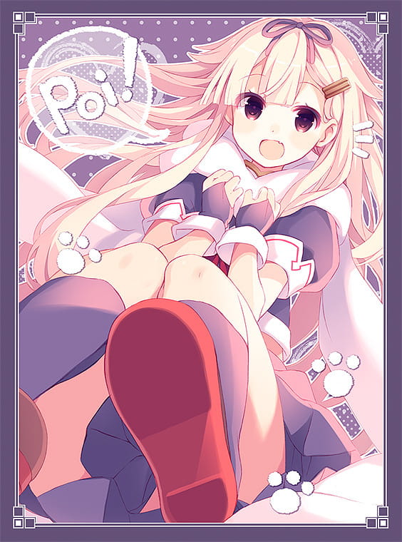 稳如poi~舰队Collection 舰娘夕立动漫手机壁纸下载(1)