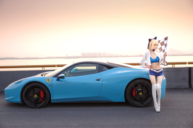 吾王和暴君 我选法拉利 fgo 尼禄&saber cosplay