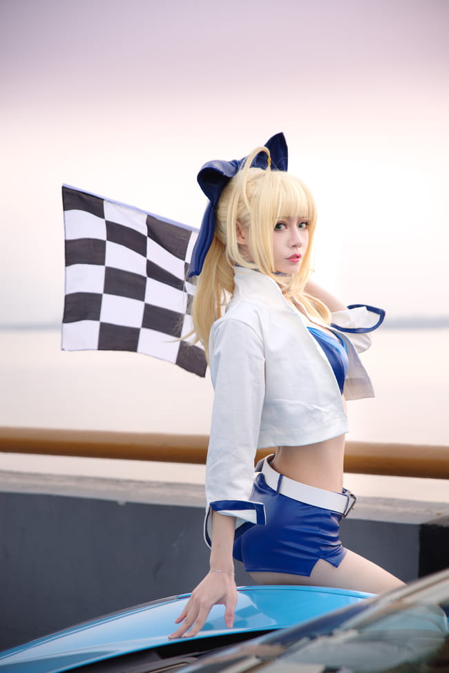吾王和暴君 我选法拉利 fgo 尼禄&saber cosplay
