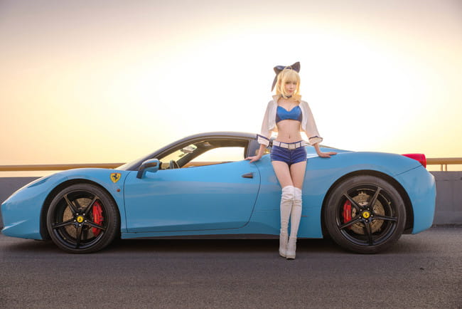 吾王和暴君 我选法拉利 fgo 尼禄&saber cosplay