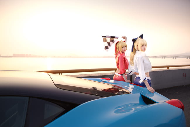 吾王和暴君 我选法拉利 fgo 尼禄&saber cosplay