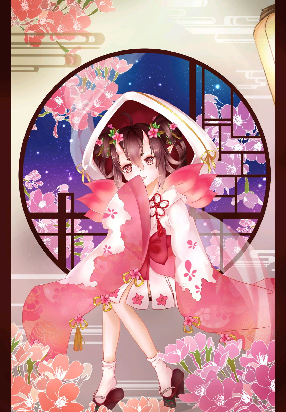 春桃化妖 阴阳师桃花妖手机壁纸