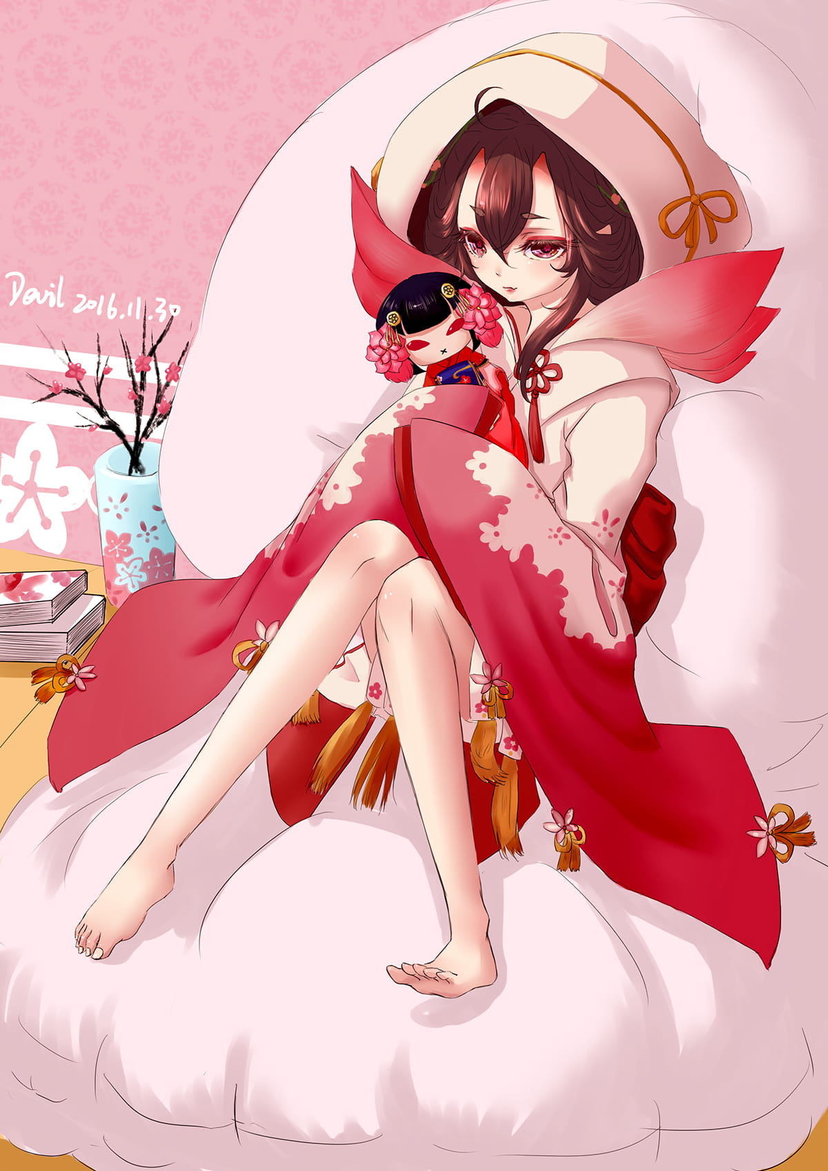 春桃化妖 阴阳师桃花妖手机壁纸