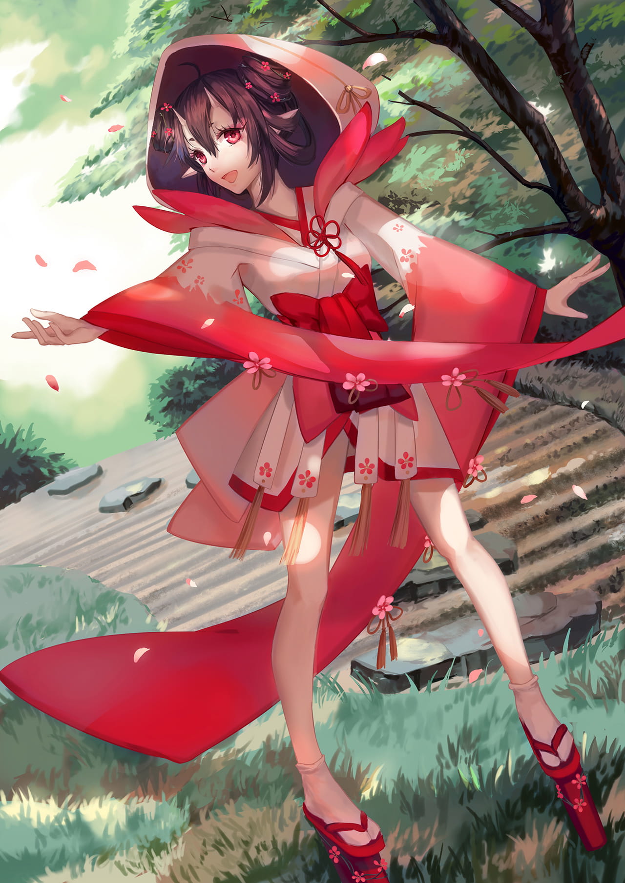 春桃化妖 阴阳师桃花妖手机壁纸