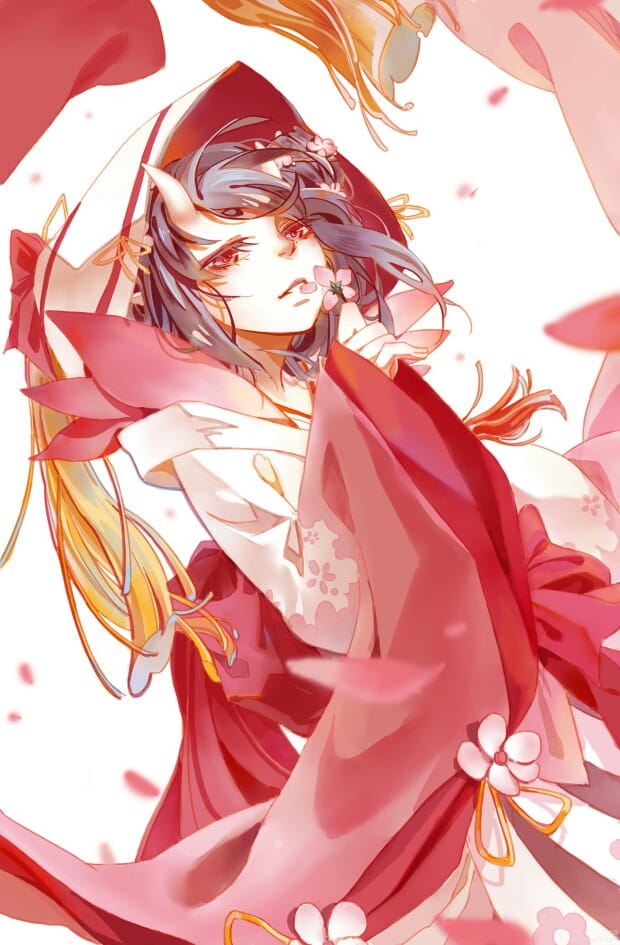 春桃化妖 阴阳师桃花妖手机壁纸