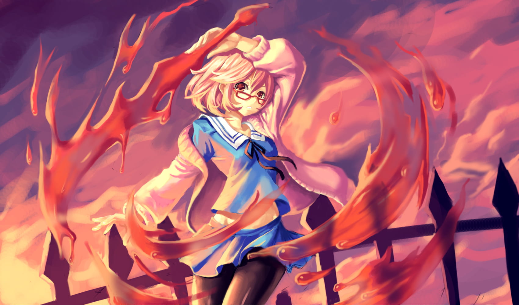 境界的彼方诅咒之血 栗山未来电脑壁纸(1)