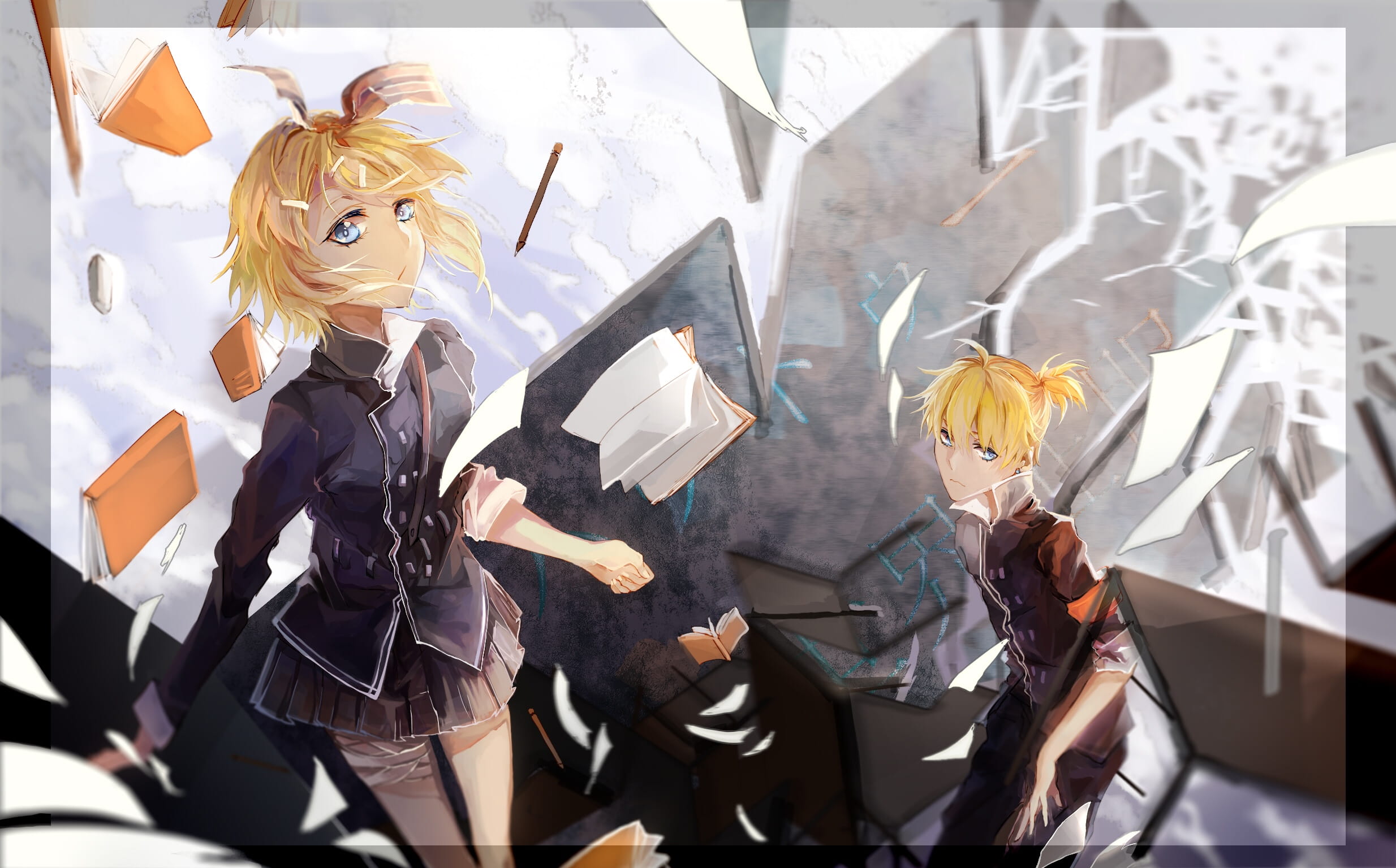 V家镜音双子 镜音铃电脑壁纸下载(1)