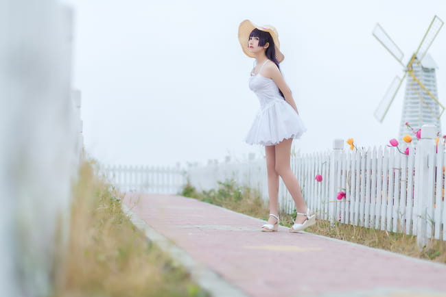 我的妹妹不可能那么可爱 五更琉璃黑猫白裙COS