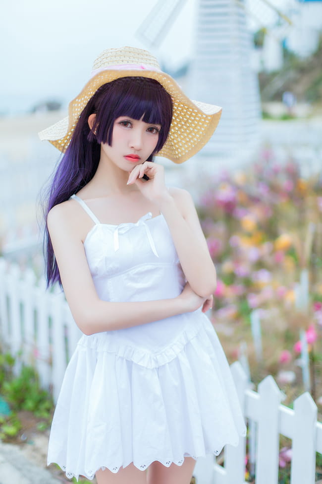 我的妹妹不可能那么可爱 五更琉璃黑猫白裙COS