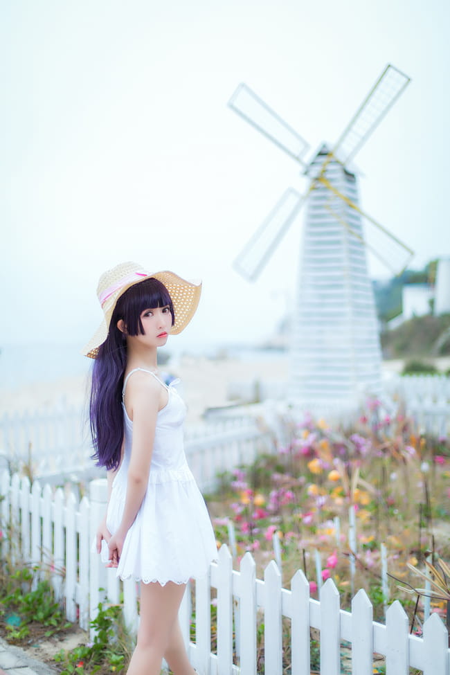 我的妹妹不可能那么可爱 五更琉璃黑猫白裙COS