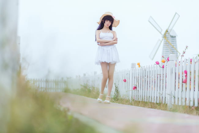 我的妹妹不可能那么可爱 五更琉璃黑猫白裙COS