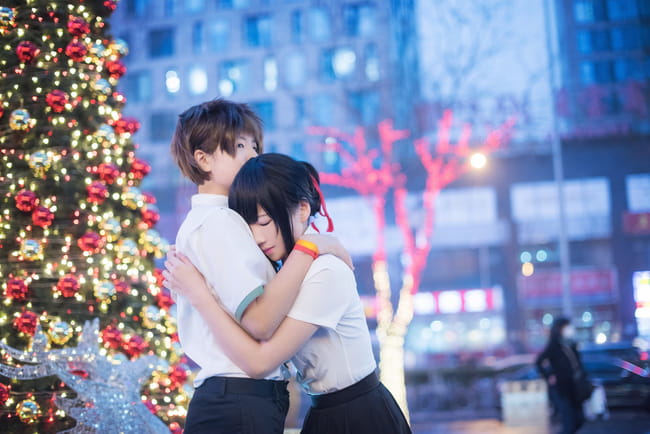 你的名字 宫水三叶&立花泷 cosplay(1)