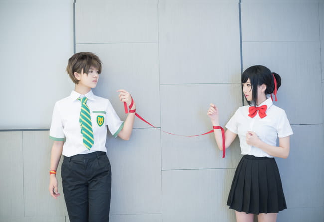 你的名字 宫水三叶&立花泷 cosplay(1)