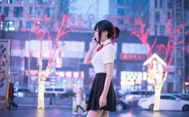 你的名字 宫水三叶&立花泷 cosplay(1)