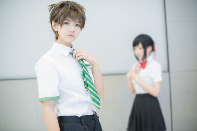 你的名字 宫水三叶&立花泷 cosplay(1)