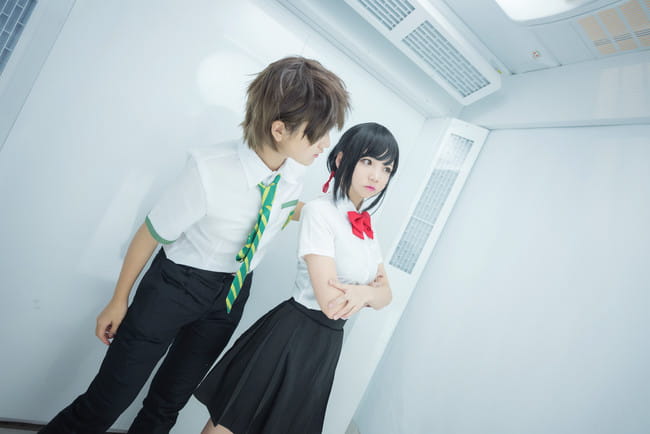 你的名字 宫水三叶&立花泷 cosplay(1)