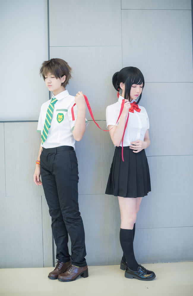 你的名字 宫水三叶&立花泷 cosplay(1)