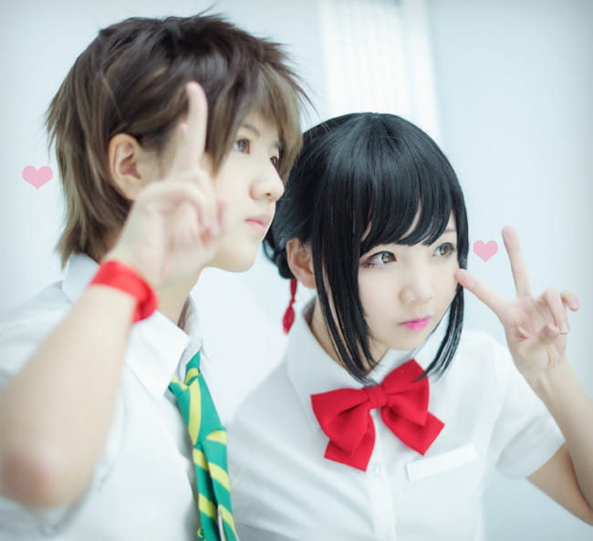 你的名字 宫水三叶&立花泷 cosplay(1)