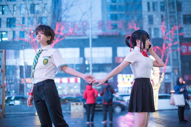 你的名字 宫水三叶&立花泷 cosplay(1)