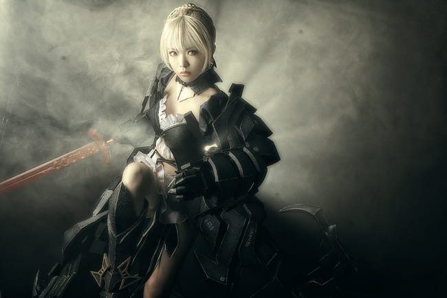 超帅黑saber Saber alterCOSPLAY