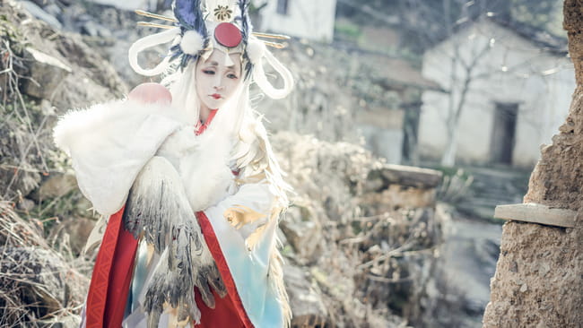 网易手游阴阳师 姑获鸟 金鸾鹤 cosplay(1)