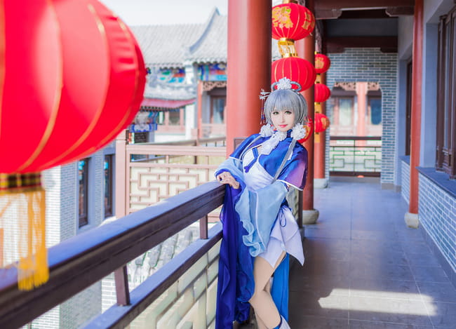 VOCALOID 洛天依 冬至芍药 cosplay(1)