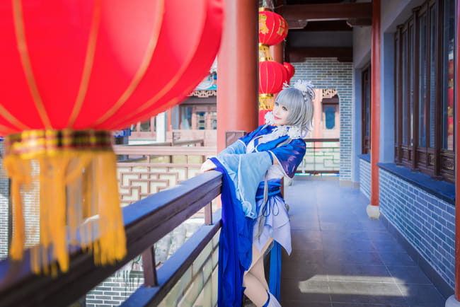 VOCALOID 洛天依 冬至芍药 cosplay(1)