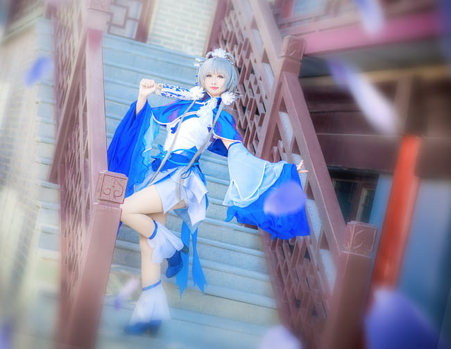 VOCALOID 洛天依 冬至芍药 cosplay(1)