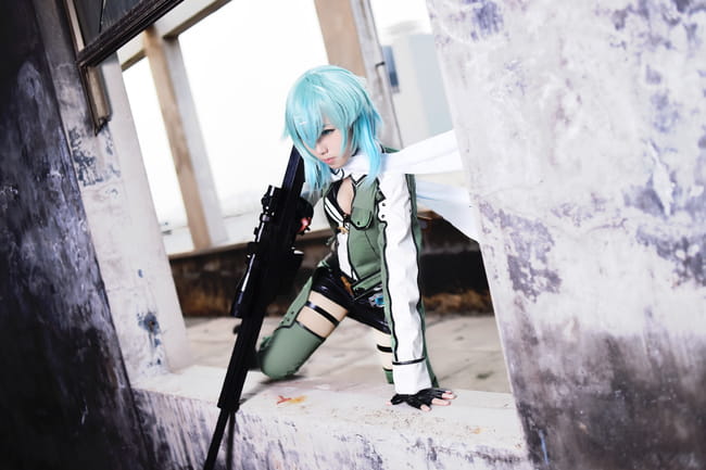 刀剑神域冰之狙击手 朝田诗乃COS
