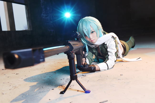 刀剑神域冰之狙击手 朝田诗乃COS