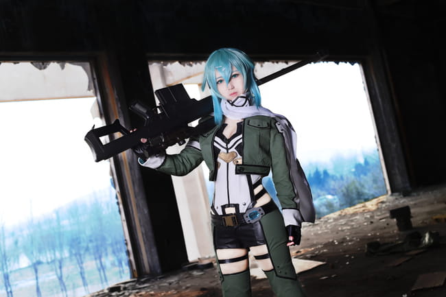 刀剑神域冰之狙击手 朝田诗乃COS