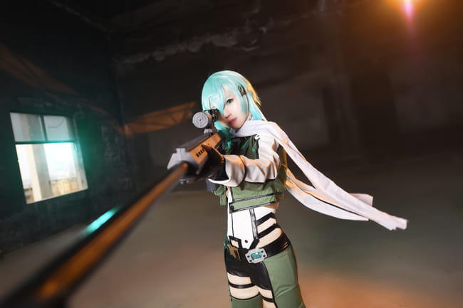 刀剑神域冰之狙击手 朝田诗乃COS