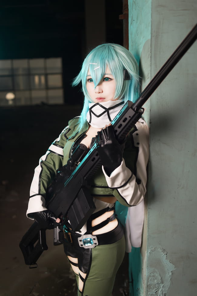 刀剑神域冰之狙击手 朝田诗乃COS