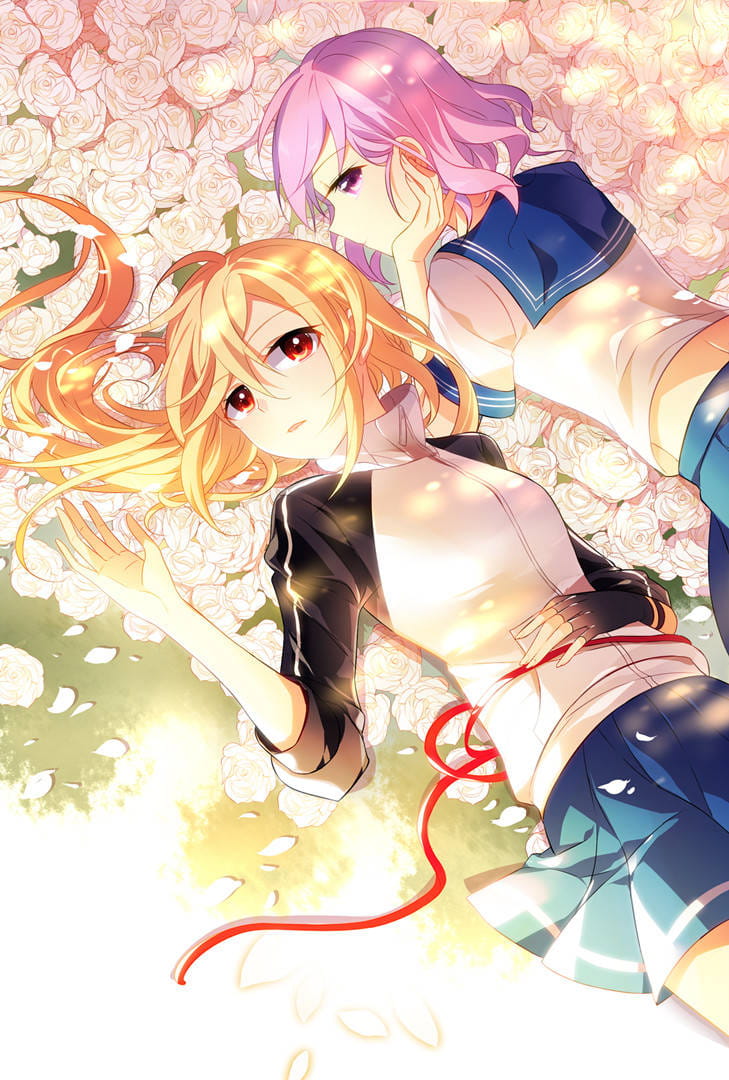 纯纯欲动 相亲相爱少女百合手机壁纸